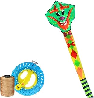 Kites for Kids Adults 39m Tail Auspicious Dragon Kite Children Adult Outdoor Sports Kites Easy to Fly Kite Set Easy Fly Kites Present (Color : OneColor, Size : with 700 String Reel)