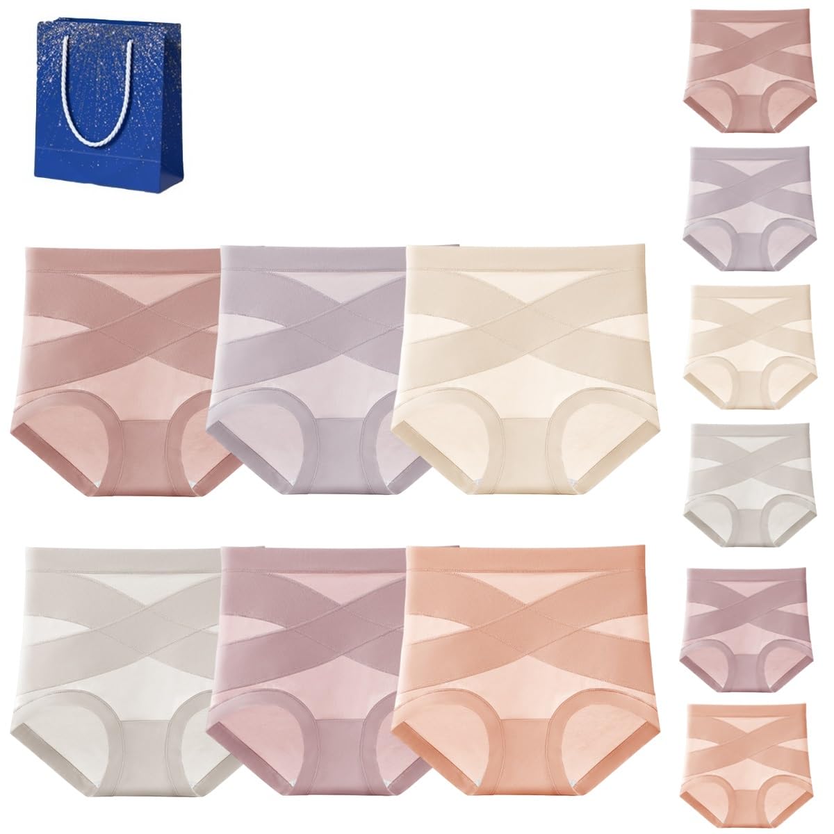 Doveloom - Culotte Anti-Fuites Et Gainante Confort Ultime, Mayaloom sous-Vêtements Anti-Fuites en Coton avec Contrôle(6pcs-A,2XL)