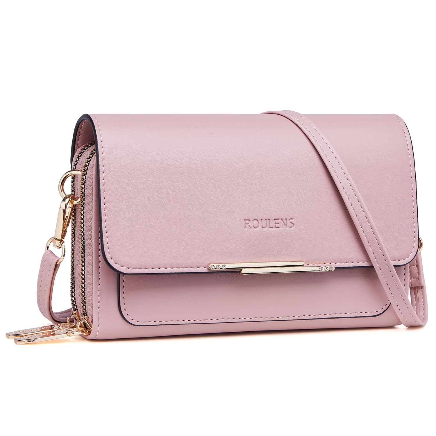 Roulens Small Crossbody Bag for Women,Cell Phone Purse Women's Shoulder Handbags Wallet Purse with Credit Card Slots
