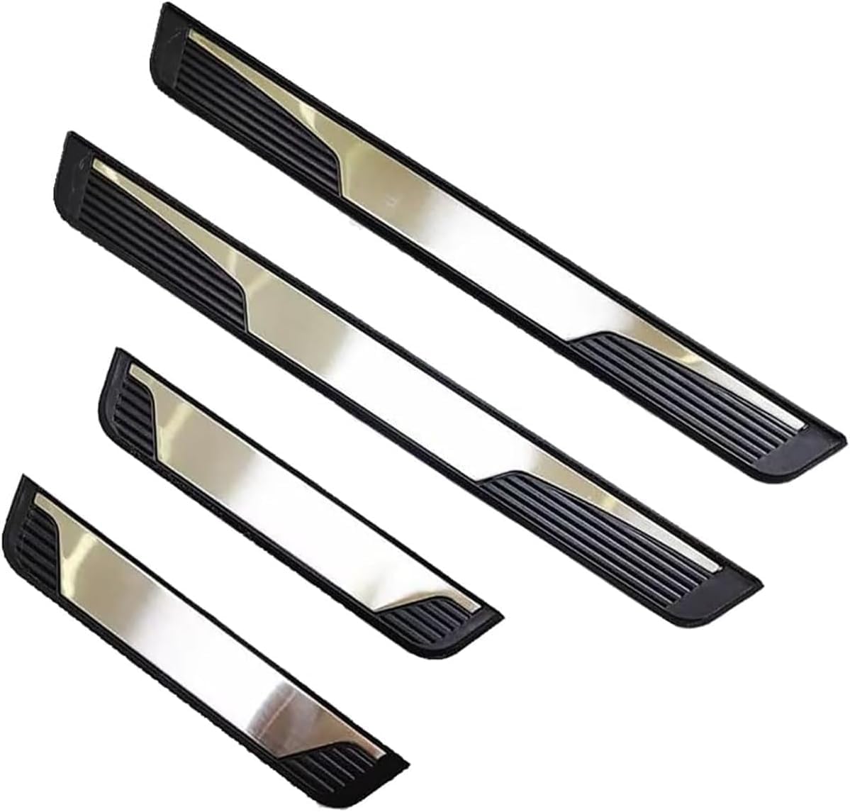 UQHENZO 4 Pcs Stainless Steel Door Sill Guards for Toyota Corolla Touring Sport | Typ E210 | Bj. AB 2019 Door Entry Sill Protectors Scratch Resistant Accessories Durable Car Trim Cover