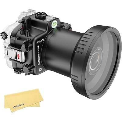 Seafrogs Underwater Housing for Canon EOS R50, 40M Waterproof Case with FL100 Long Flat Port Kit, Waterproof Scuba Diving Case for Canon R50+ EF 16-35mm f/2.8, EF 24-70mm f/2.8L