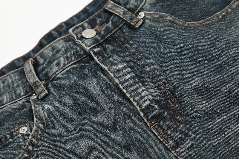 Men's Jeans American Retro Loose Casual Weekend Commute Daily Pants4