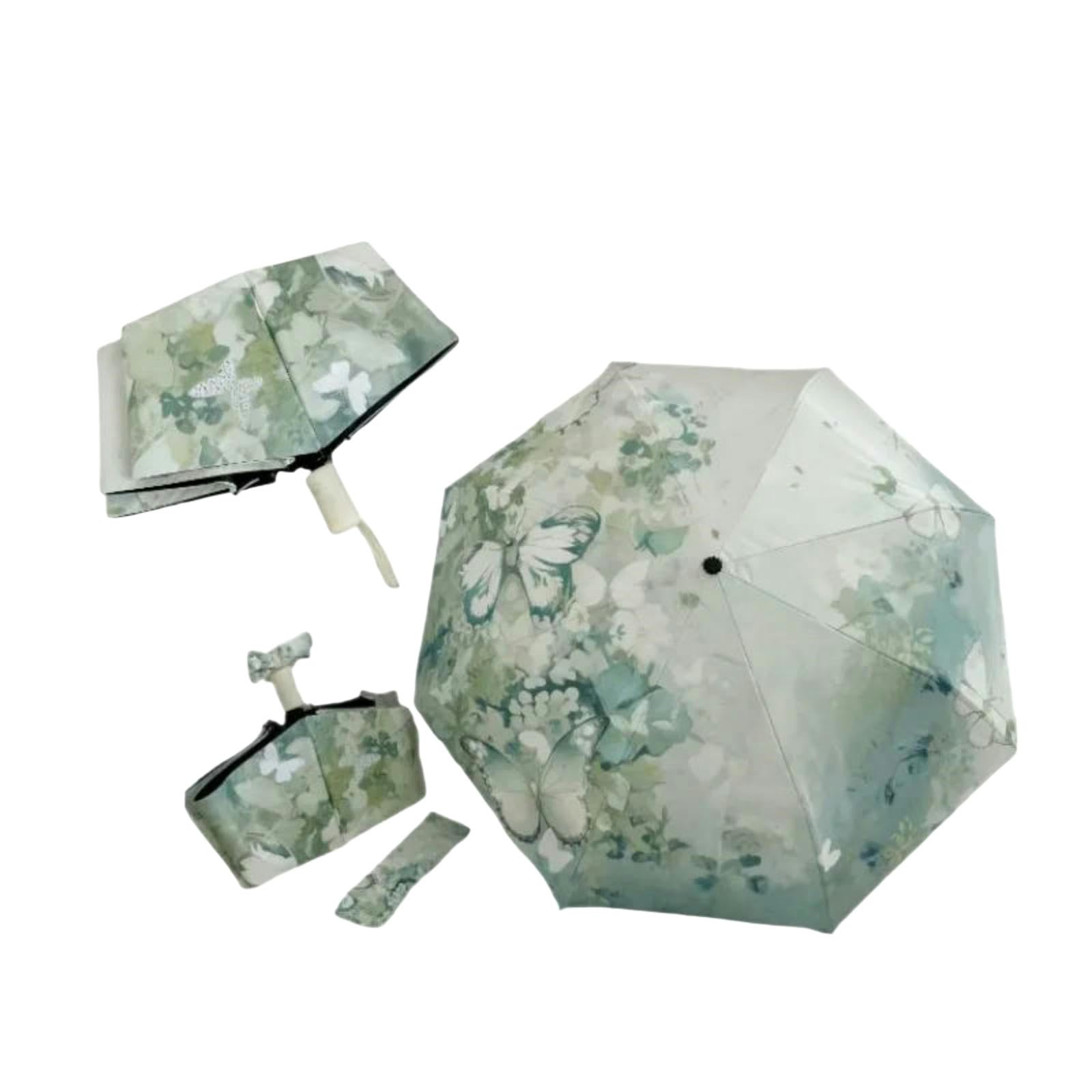 Fryloo Men's Manual Umbrellas For Rain Double-Layer Blackout Folding Parasol, Uv Protection Compact Travel Umbrella, Windproof Portable Sun & Shade Wo