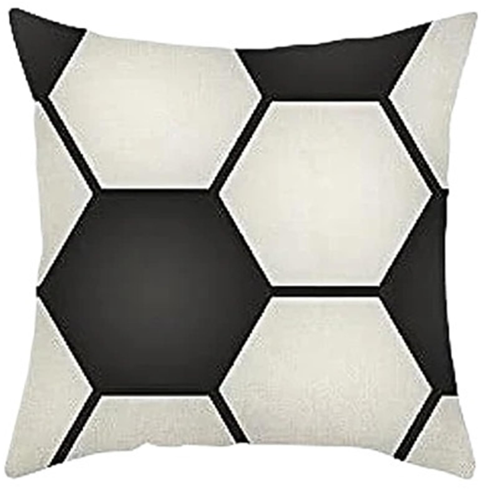 GIYXHU 45x45 Square Cushion Decorative Sofa Football Pattern Printing Pillow for Sofa(Color1)