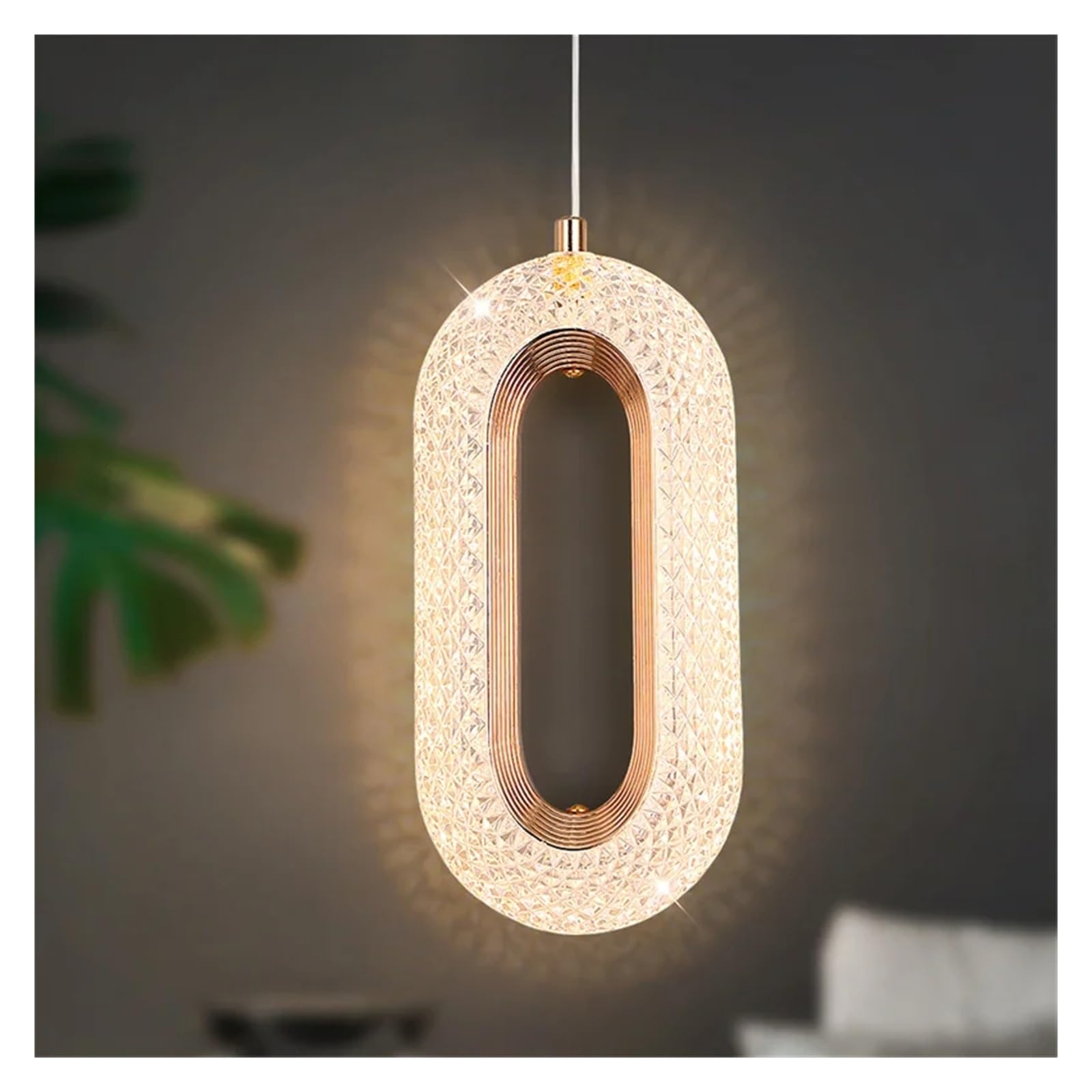 Lampade a Sospensione in Acrilico Nordico Lampada da soffitto per Interni Lampadario a LED da Comodino Apparecchio di Illuminazione Artistico e Creativo, Cucina