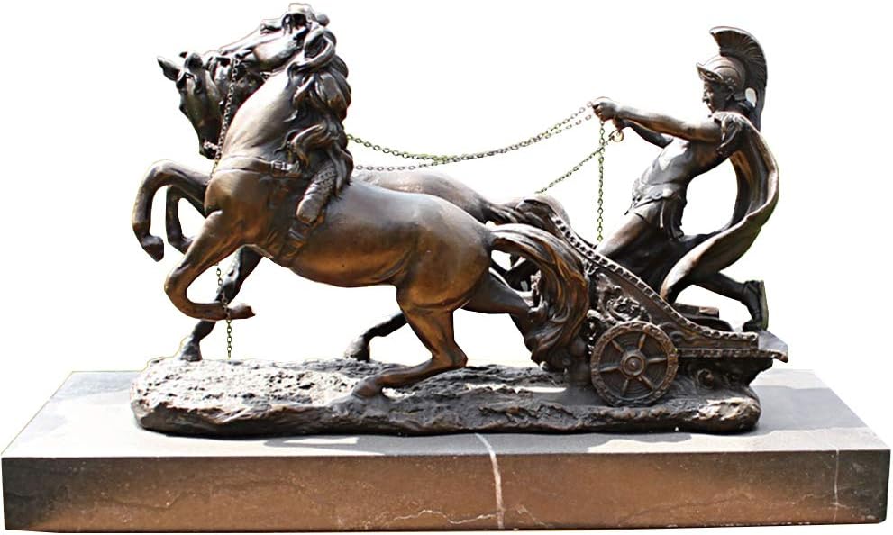 【更に値下げしました】戦闘用馬車(チャリオット)の置物 楽天市場】ローマ時代のチャリオット（戦闘用馬車）ブロンズ風