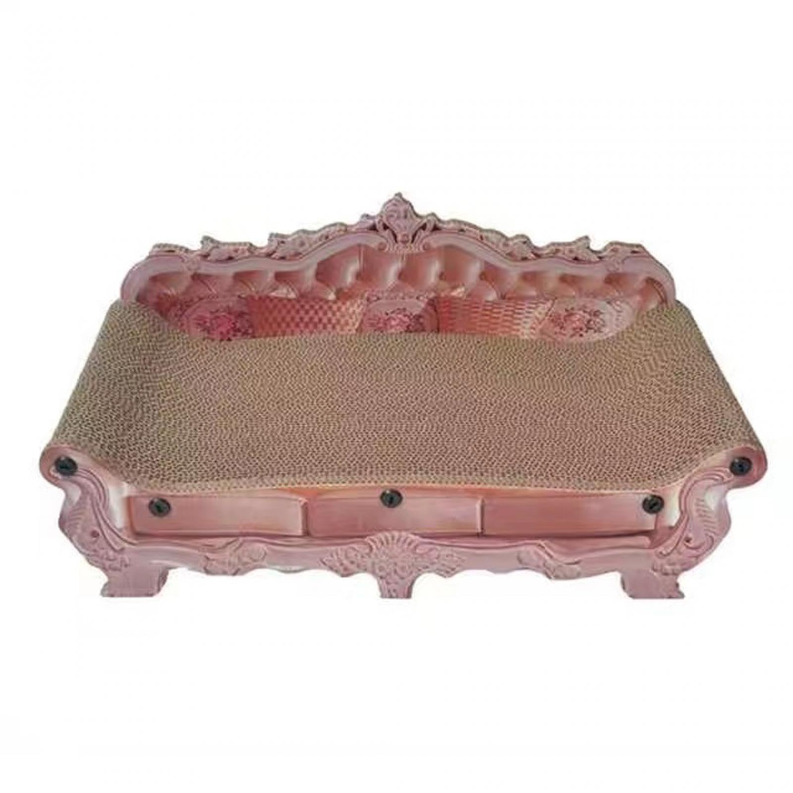 rockible Katzensofa Kratzpappe, Kratzbrett für Katzen aus Pappe, Kratzmöbel aus Wellpappe für Große Katzen, Katzenkratzbrett Sofa aus Pappe, Sofaförmig Katzenkratzlounge Bett für Hauskatzen, S