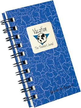 Write it Down series by Journals Unlimited, Guided Journal, Vacation, The Travelers Journal, Mini-Size 3x5.5, Blue Hard Cover, Made in USA