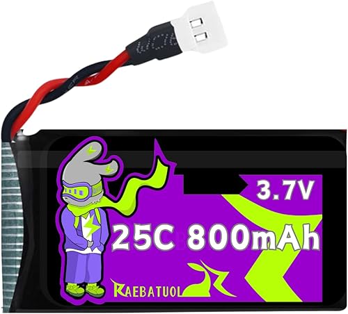 Miniatura 7 de 3.7V 800mAh 25C MolexXH2.54 Plug 802540 Baterías LiPo recargables, apto para Q9S Drones Force1 UFO Syma X5 X5SW X5C X5C1 Hengqi 905 Cheerson CX-30