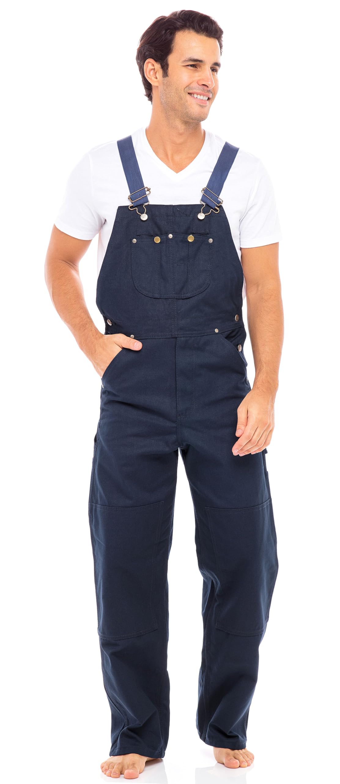 Juicy Trendz Mens Duck Bib Overalls –Relaxed Fit Work Bib and Brace overalls with Multi Pockets & Tool Loops, heavy-duty work dungarees for men