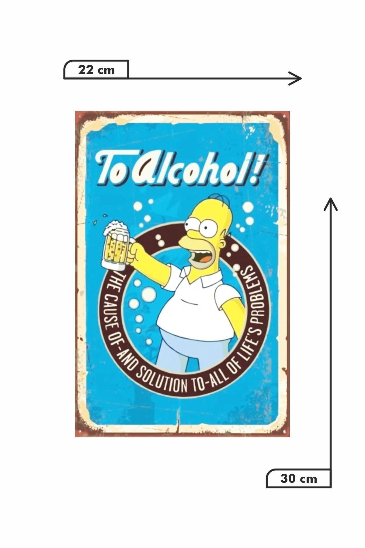 Dekolia Kuşe Kağıt Duvar Posteri Simpsonlar Retro Vintage Drtr0039