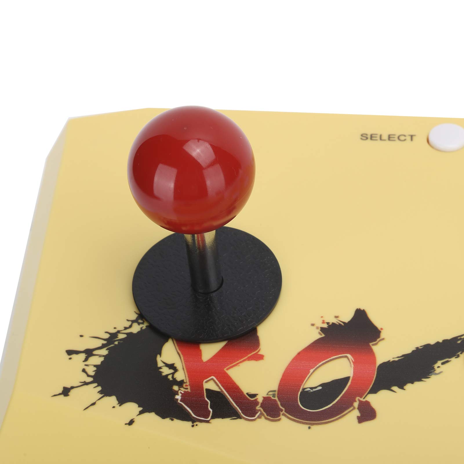 Arcade Fight Stick Joystick - Dual Wireless Fighting Joystick Gamepad para TV Game Console Gaming Fight Stick(Amarillo)