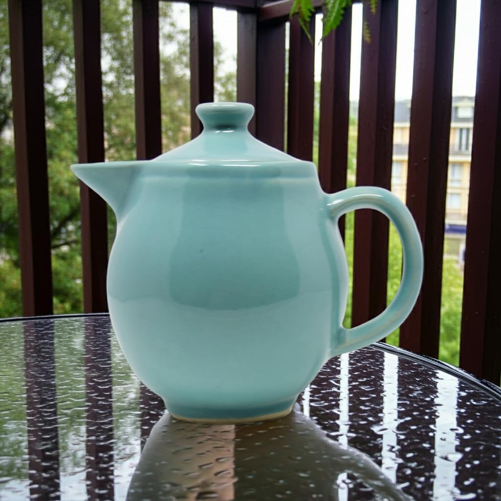 Sponsored Ad - The Himalayan Goods Company - Stoneware Ceramic Spouted Coffee Tea Brewing Pot or Serving Teapot (550 ml) (Green)