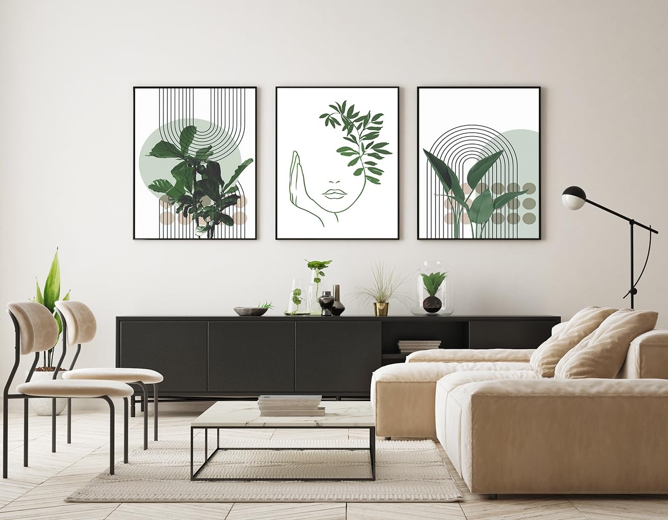 Soft Shapes Duo Posterset - Moderne grafische kunst