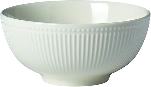 Miniatura 7 de Tabletops Gallery - Vajilla redonda de porcelana blanca con relieve, resistente a los arañazos