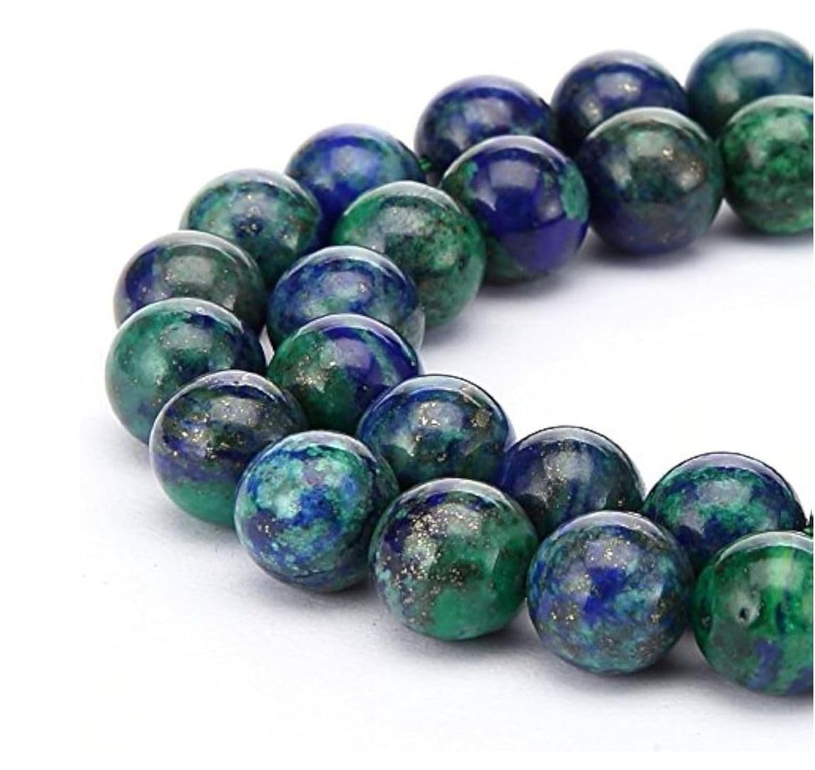 45pcs Adabele Natural Lapis Chrysocolla Gemstone 8mm Round Beads