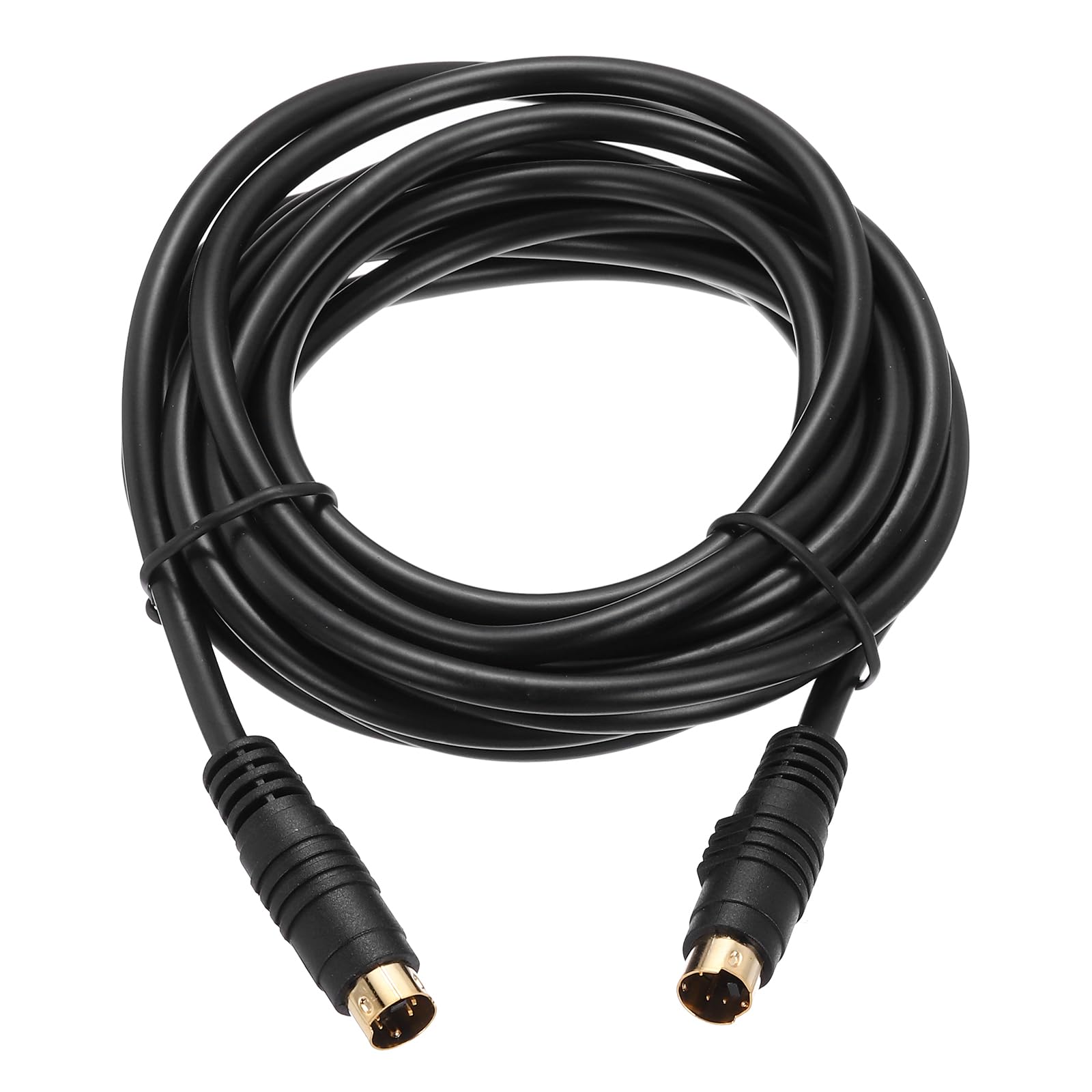 QUARKZMAN S kabel wideo 3,0 m, Mini DIN 4 Pin S kabel wideo wtyczka na wtyczkę, pozłacane przyłącza transmisja do odbiornika TV, monitora, S, VHS, VCR DVD