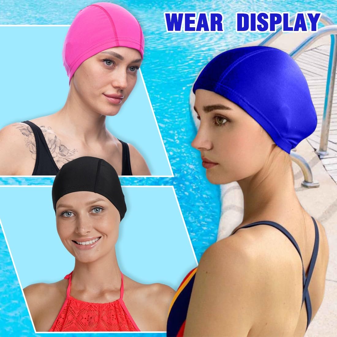 Cuffia Da Nuoto In Silicone Extralarge Per Capelli Lunghi – Unisex, Impermeabile, Comoda Per Ragazzi E Ragazze