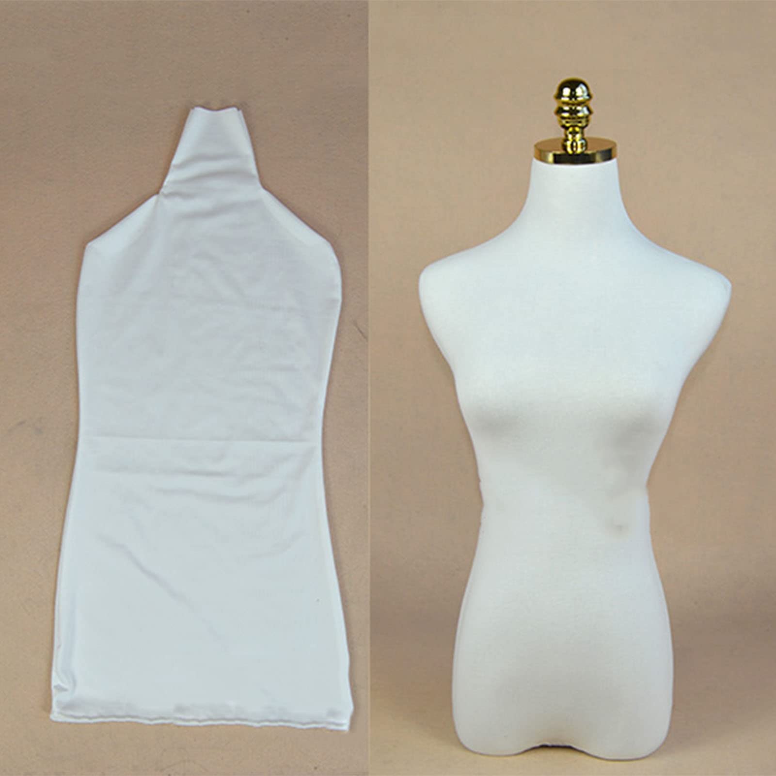 Sjdopulse Women's White Cotton Manikins Accessories Tailor Dummy Mannequin Coat Cover Multiple Colour Half Body Velour Cotton Fine Linen