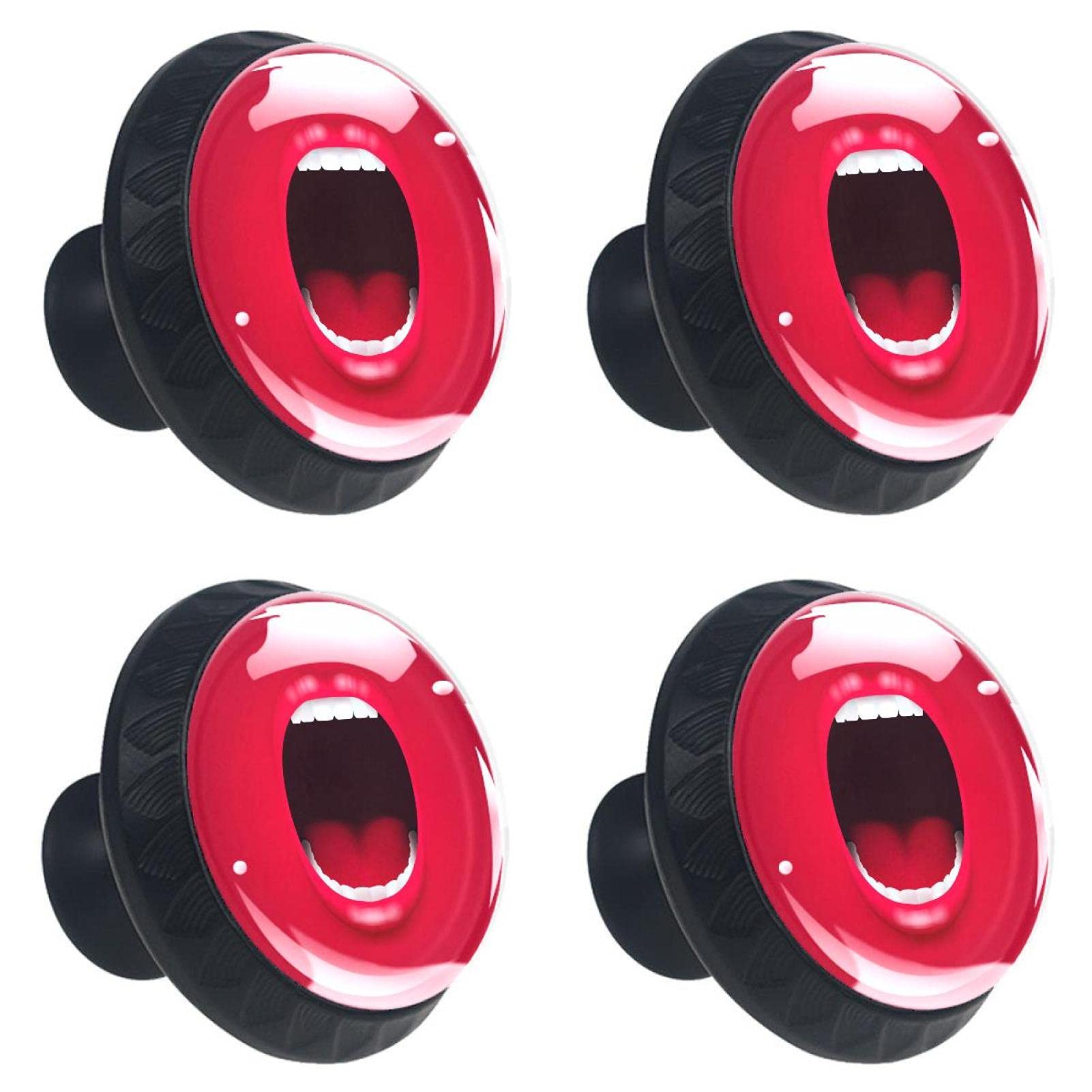 Lot de 4 boutons de tiroir au design multicolore pour meuble