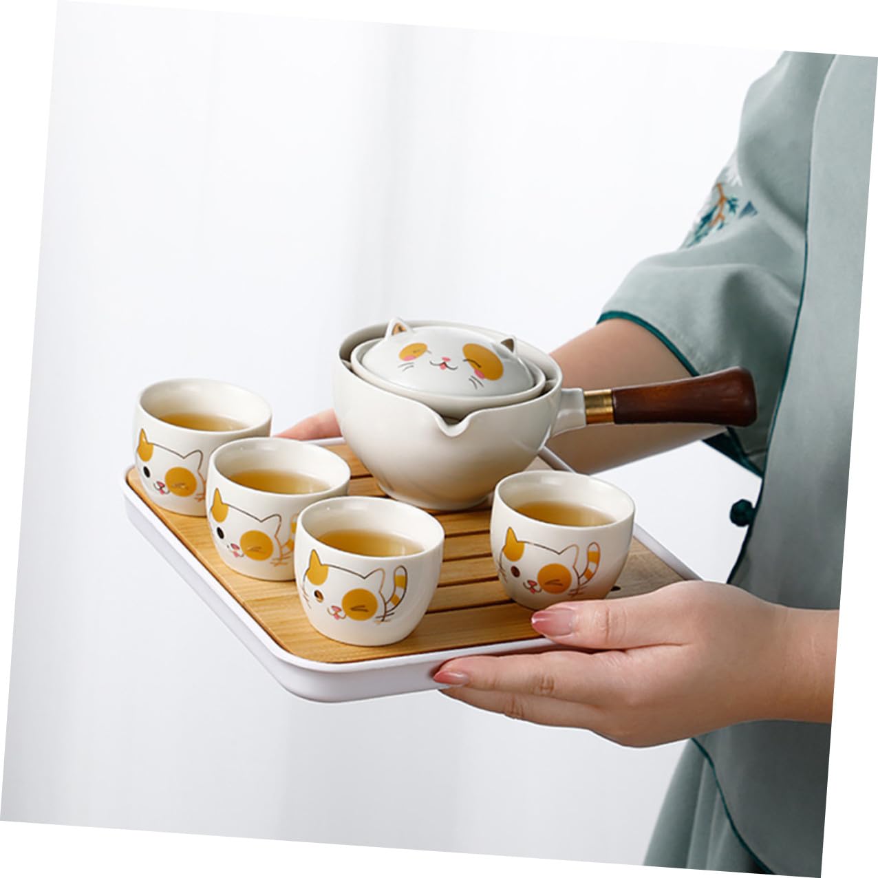 Do Parzenia Herbaty Gongfu Podróż Ceramiczny z Ukrytym Filtrem Odporny Wysoką Temperaturę Estetyczny Chiński Zestaw Herbaciany dla Miłośników Herbaty