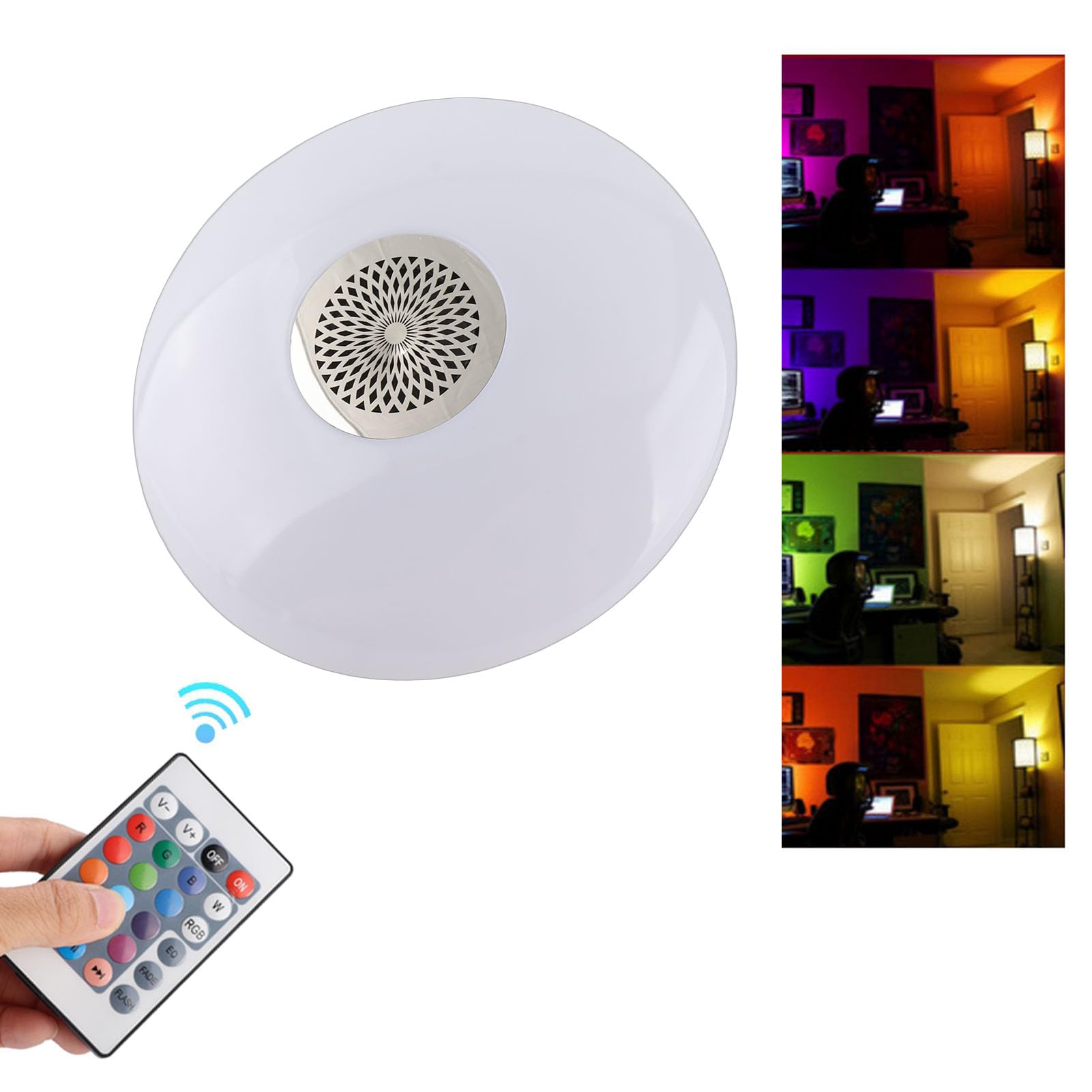 Ampoule LED E27 RVB 30W Bluetooth avec Contrôle à Distance - Éclairage Intelligent pour Chambres à Coucher, Salons, Restauration, Bars, KTV, Magasins, etc.