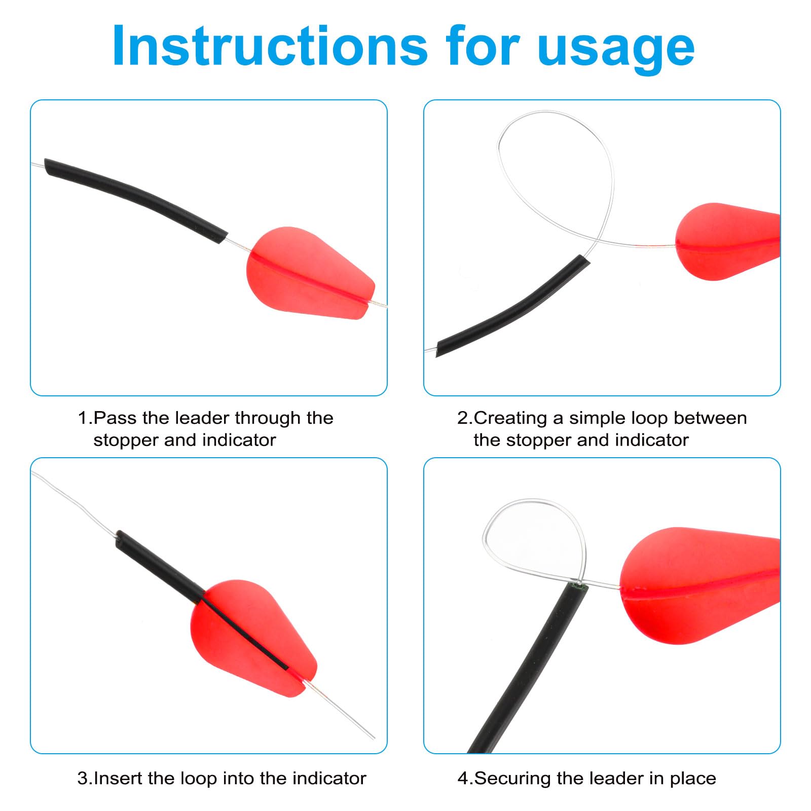 PATIKIL Fishing Float Foam, 10 Pack EVA Water Drop Strike Indicator Bobber Teardrop Floating for Crappie Trout Bass Fly Fishing Red - Image 4