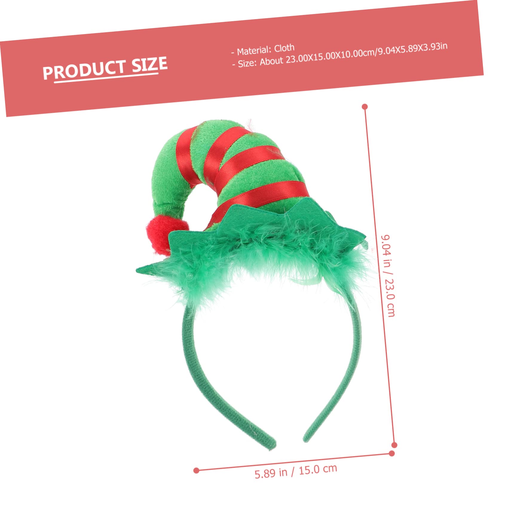 Cabilock 6 Piezas Diadema Navideña Diadema Muñeco Nieve Sombrero Duende Selecciones Muñecas Para Pasteles s Navideñas Tela Árbol Navidad Anillo Pelo