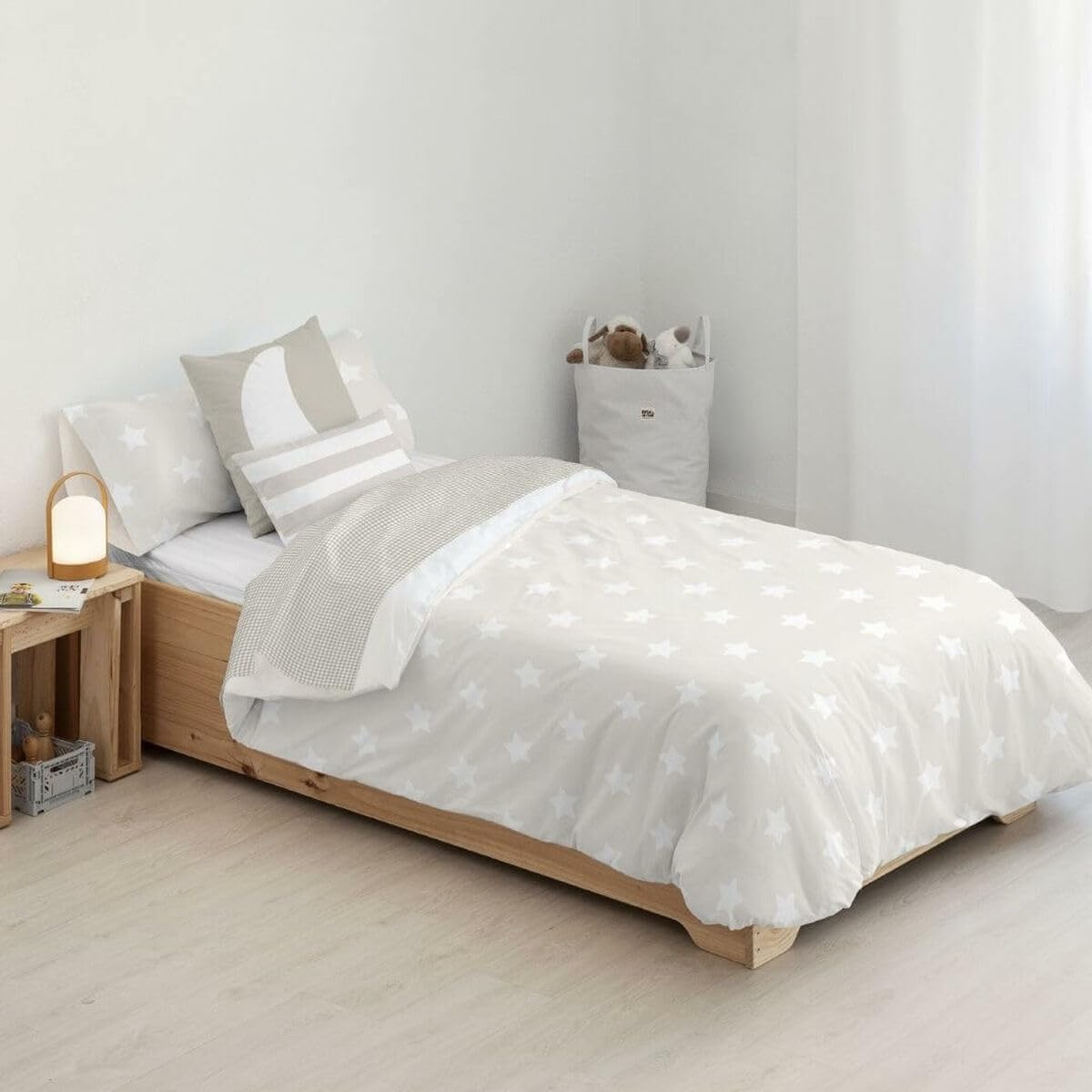 Kids&Cotton Runar Duvet Cover, Beige, 175 Thread Count, 180 x 220 cm