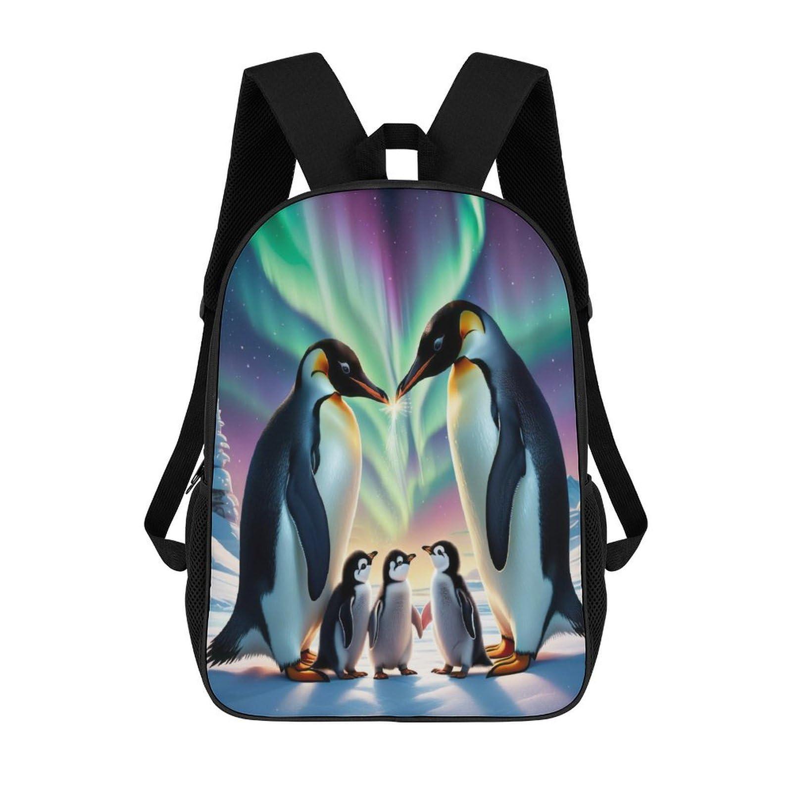Tnfhsoft Unisex Kids Penguin-4 Penguin Children's Backpacks Cute Animals School Backpack For Kids Travel Rucksacks Book Bags Boys Girls School Bag 17Inch