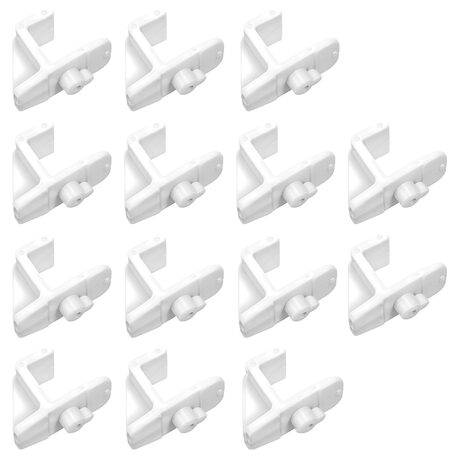 Photo 1 of 12 pcs Freezer Shelf Plastic Clip for Refrigerator Freezer Cooler Shelf Support Replacement Square Buckles Clips Commercial Replacement Clips Buckles for Fridge Parts (White)