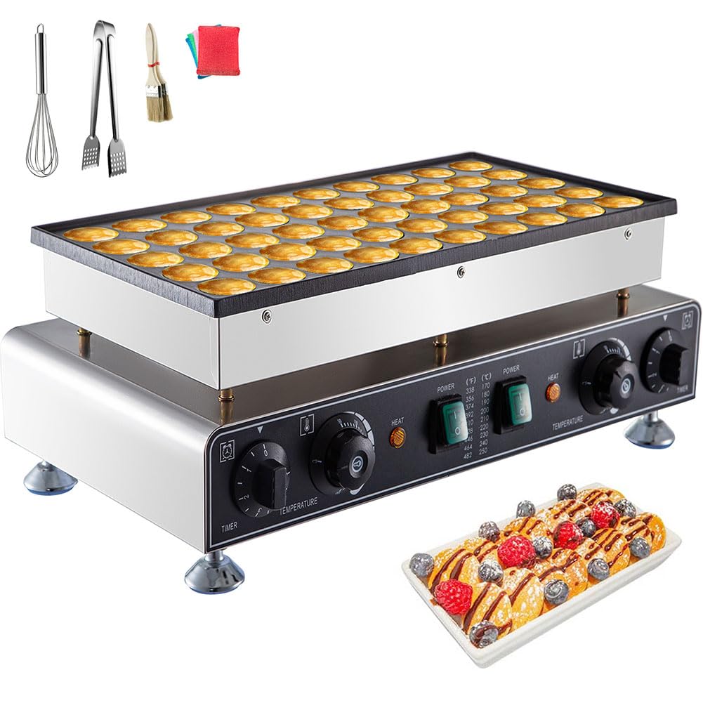 AYCDL Mini Dutch Pancake Baker, 1800W Electric Waffle Maker, 50PCS Electric Nonstick Pancake Maker, Kitchen Home Appliance