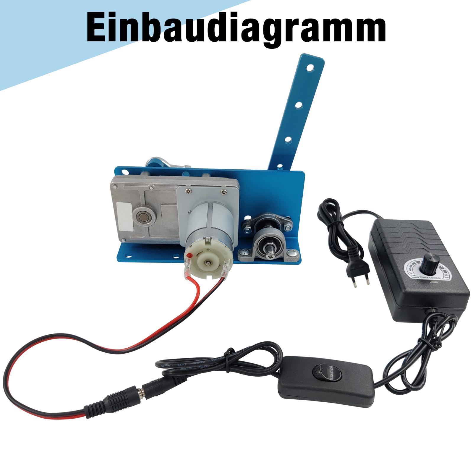 DIY Design DC 24V 90rpm Hubkolben-Schaukelmotor 20-120 Grad einstellbar mit Drehzahlregler