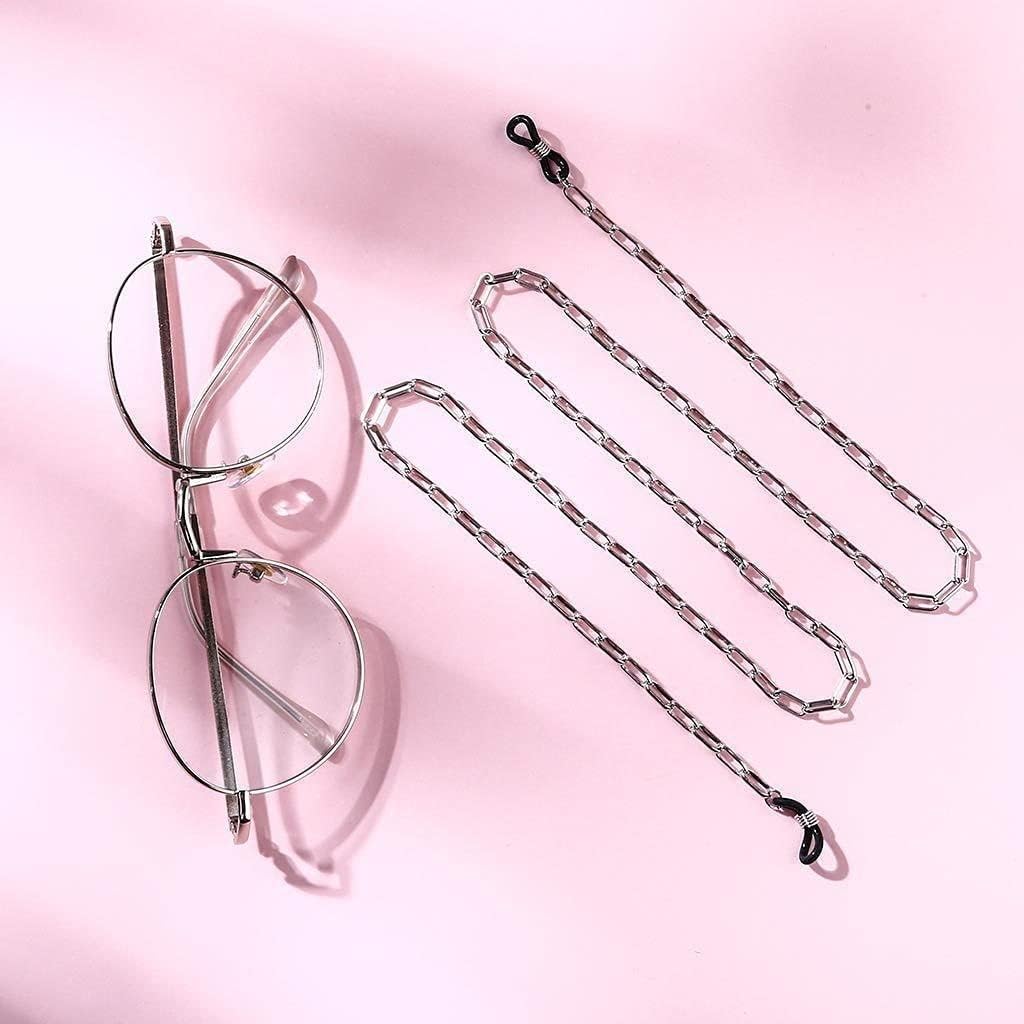 Eyeglass Chains String Holders for Women Men Gold Link Necklace Around Neck Glasses Mask Chain Lanyard Eyewear (Color : Gold, Size : 70cm)