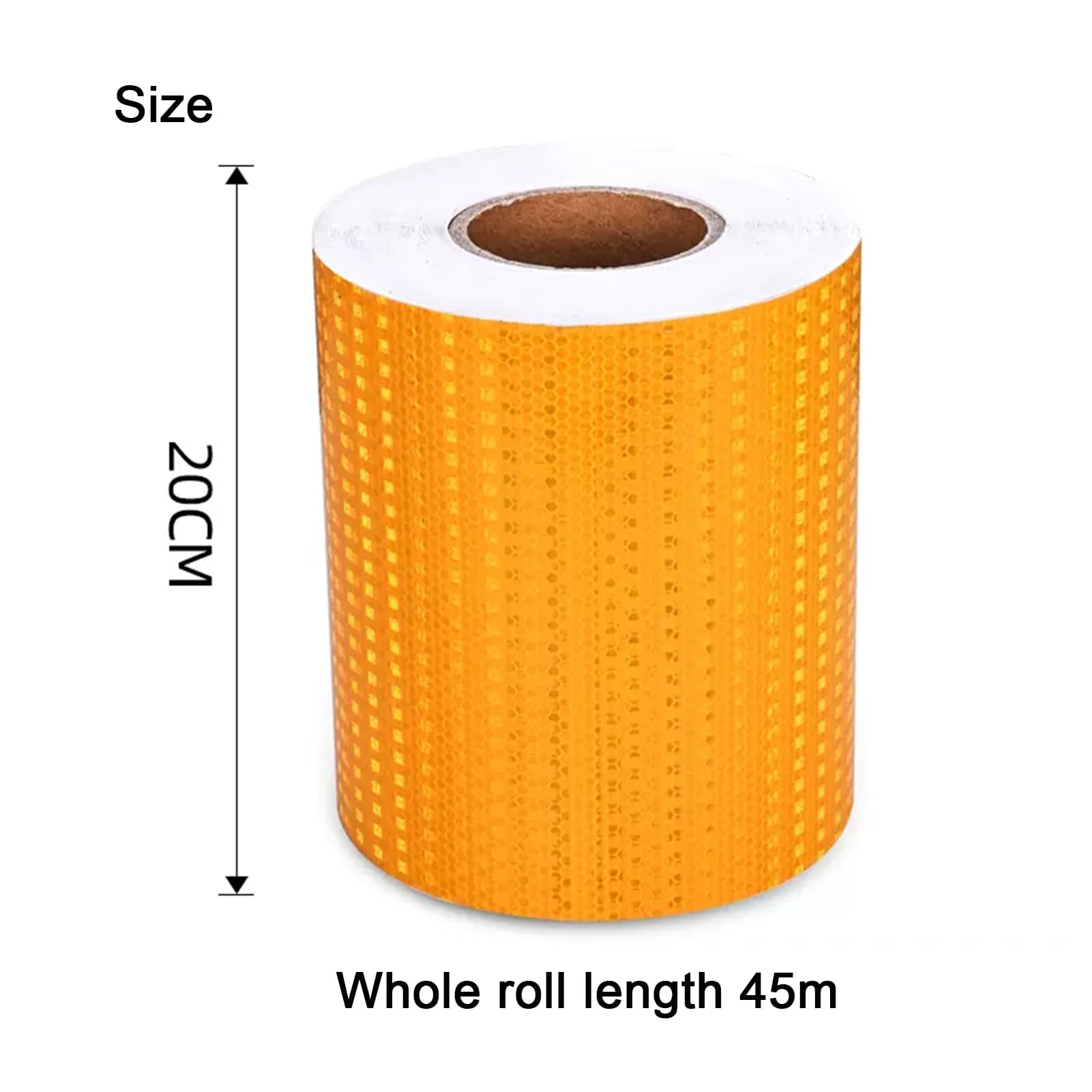 Taśma odblaskowa ostrzegawcza, Samoprzylepna taśma ostrzegawcza odblaskowa 20cm x 45m wielokolorowa(Yellow)