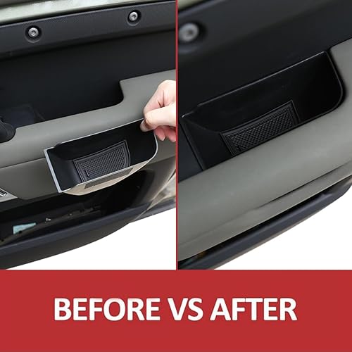Miniatura 2 de Caja de almacenamiento para puerta de automóvil ABS Blcak Accesorios para Land Rover Defender 90 110 130 2020-2024 2020-2024 Soporte para bandeja de