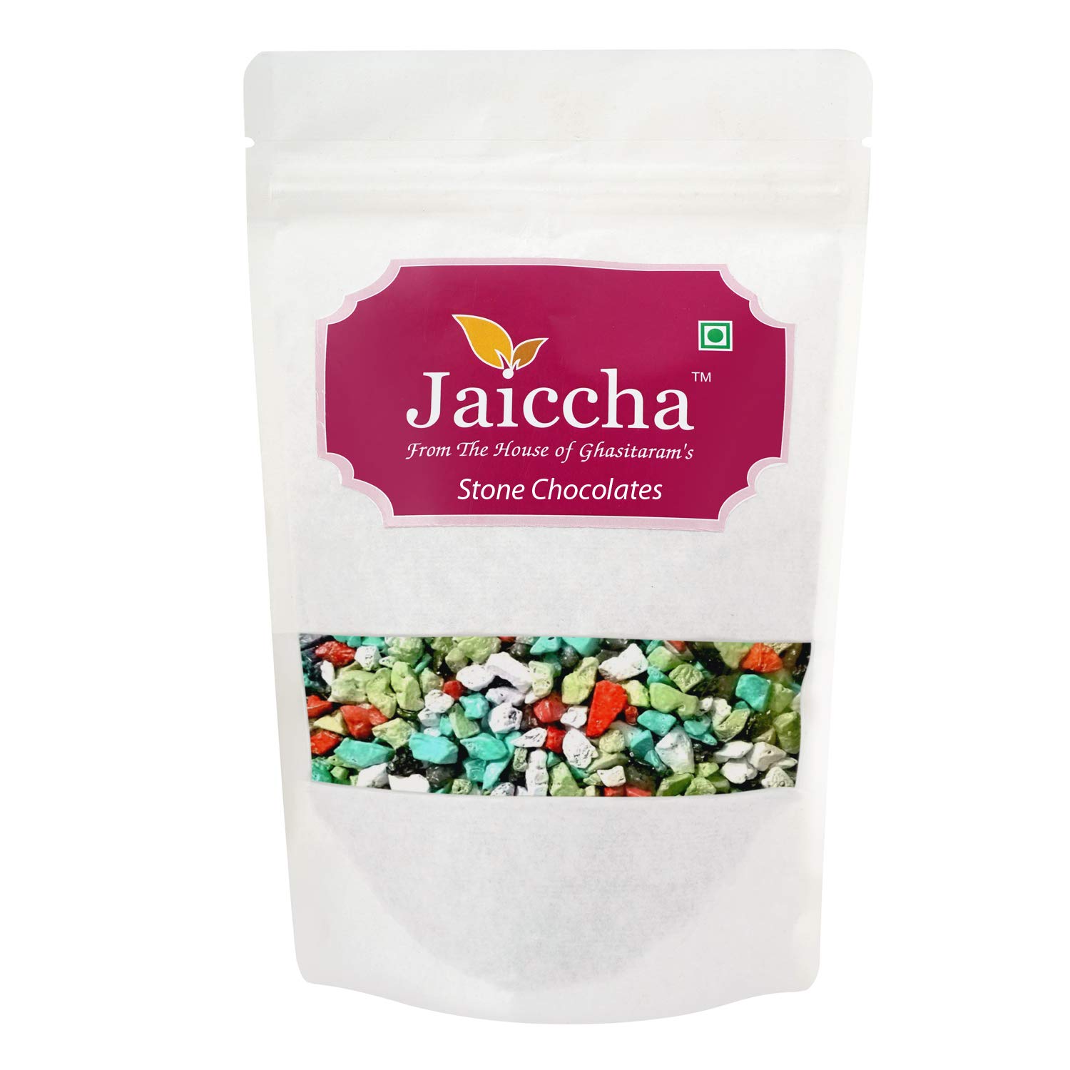 Jaiccha Ghasitaram Stone/ Rock Chocolates 800 GMS in White Paper Pouch