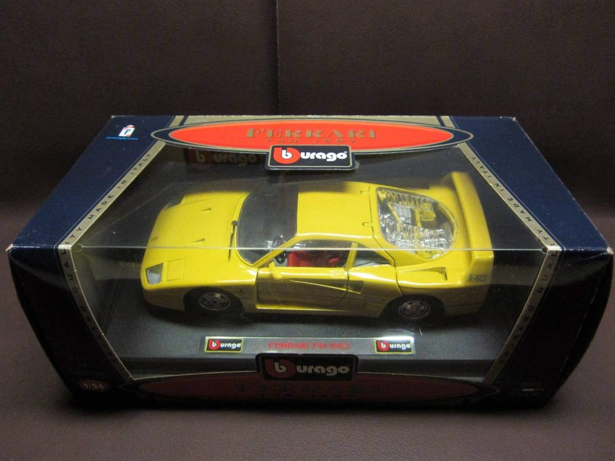 Amazon.co.jp: Burago Vip Collection 1/24 FERRARI F40 (1987) Yellow