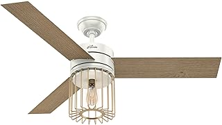 Hunter Fan Company, 59238, 52 inch Ronan Fresh White Ceiling Fan with LED Light Kit and Handheld Remote, Large