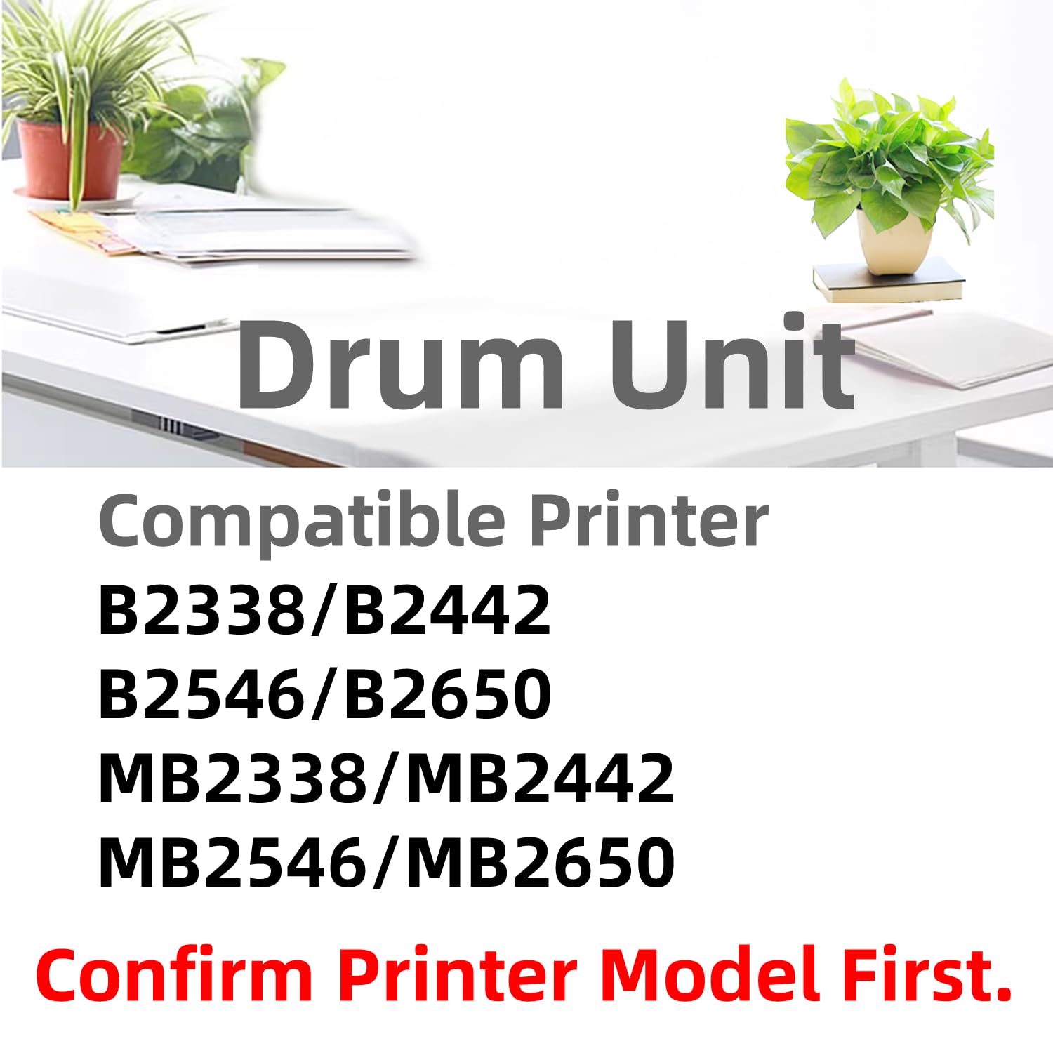 Unità tamburo rigenerata di ricambio per stampanti laser Lexmark serie B2338 MB2338 MB2338 B2442 MB2442 B2546 MB2546 B2650 MB2650 MB2650 MB2650 (confezione da 1)