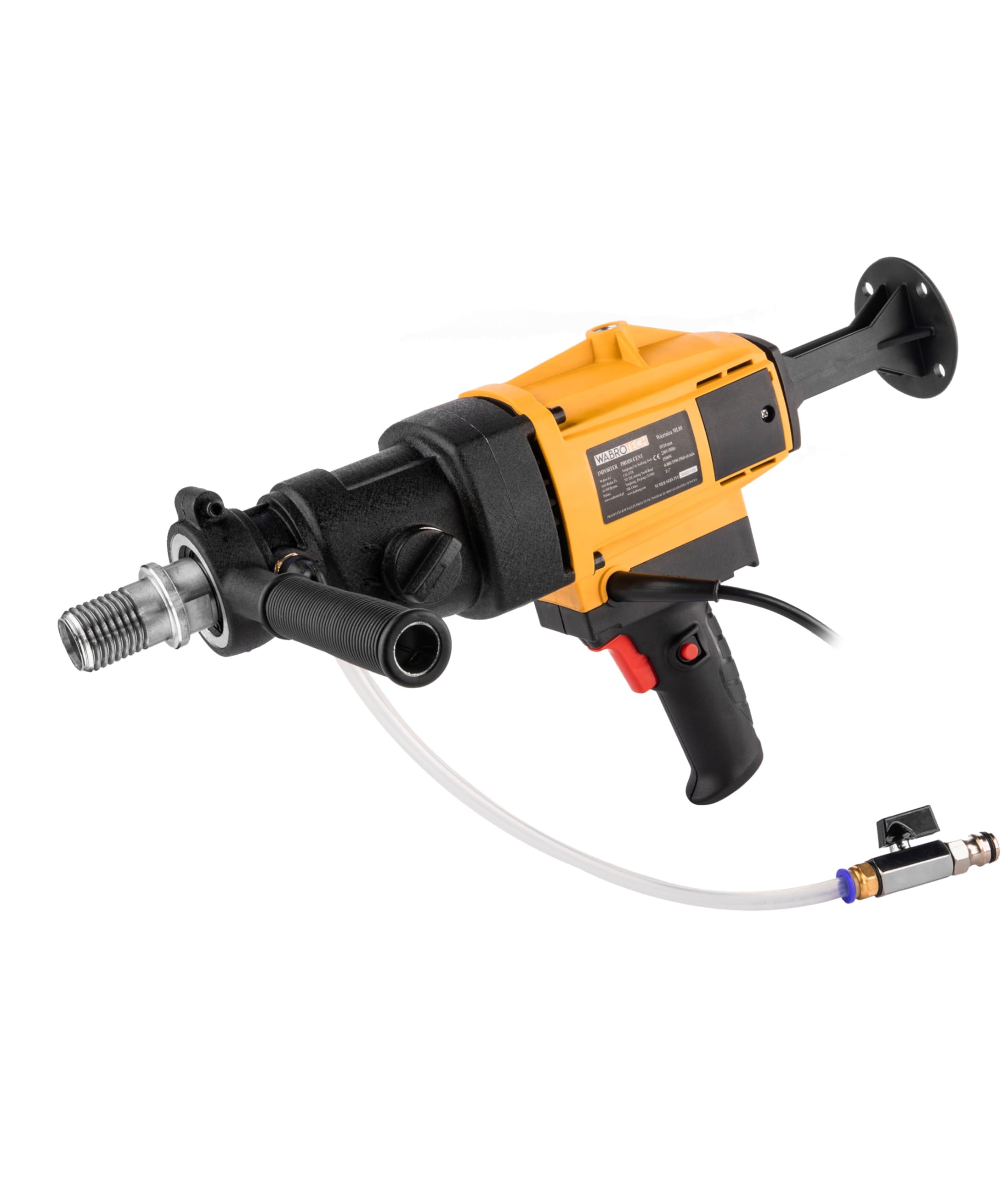 Máquina Perforadora de Diamante 3 Engranajes Manual 1500 W - Perforadorra de Hormigón con PRCD - Perrforadora Manos Libres 3960 RPM Perforación en Húmedo y en Seco - Perforadora Portátil
