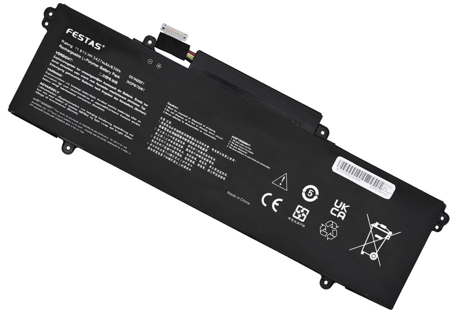 FESTAS C31N2021 Batteria Compatibile con ASUS Zenbook 14 Flip OLED UN5401 UN5401RA UN5401QA UP5401 UP5401EA UP5401ZA Zenbook 14X OLED UX5400EA UX5400EG UX5401 UM5401RA 5401Q A