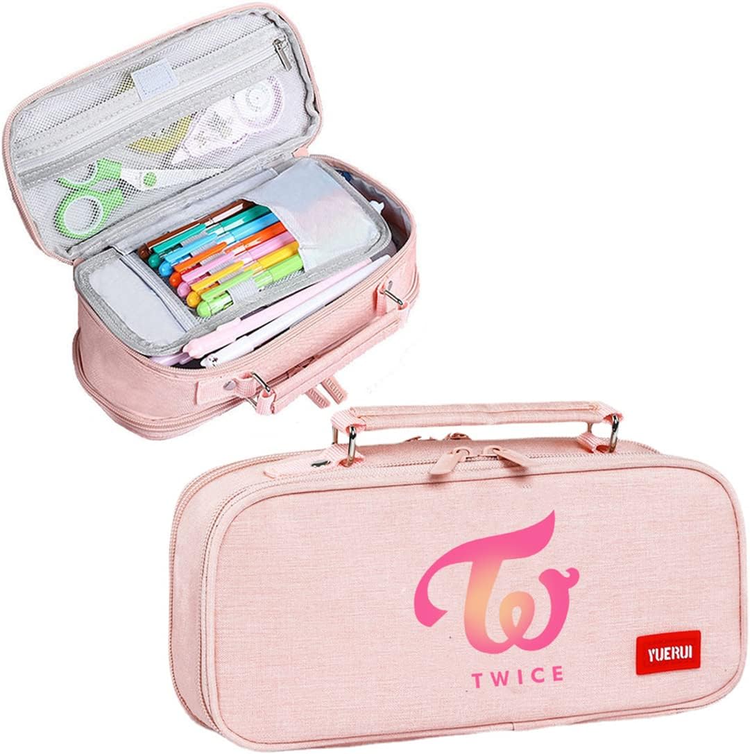 YX&ST Twice Merch large Pencil Case Capacity Stationery Bag Storage Pouch