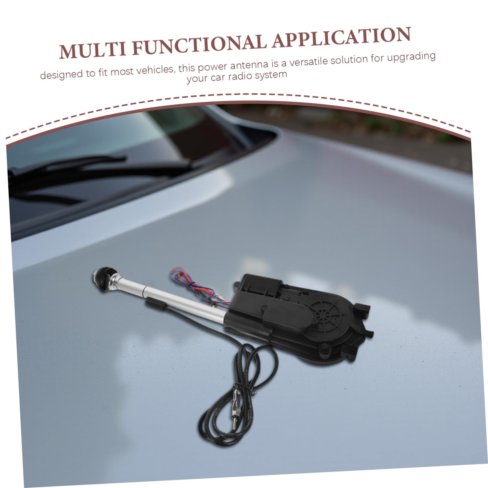 Cabilock Antenna per Auto Completamente Automatica Telescopica in Lega di Alluminio Telecomando, Antenna Fm/am Retrattile per Veicoli Compatibile, Ricezione Segnale Migliorata per Uso