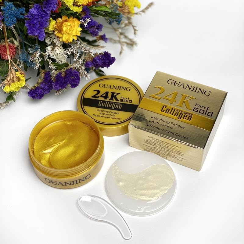 Guan Jing Gold Cream, Face Brightening, Day and Night Cream, 24k Pure Gold Collagen Face Cream, For Anti Aging, Skin Lightening, Nourishing, Rejuvenating, Firming, Moisturizer 50ml