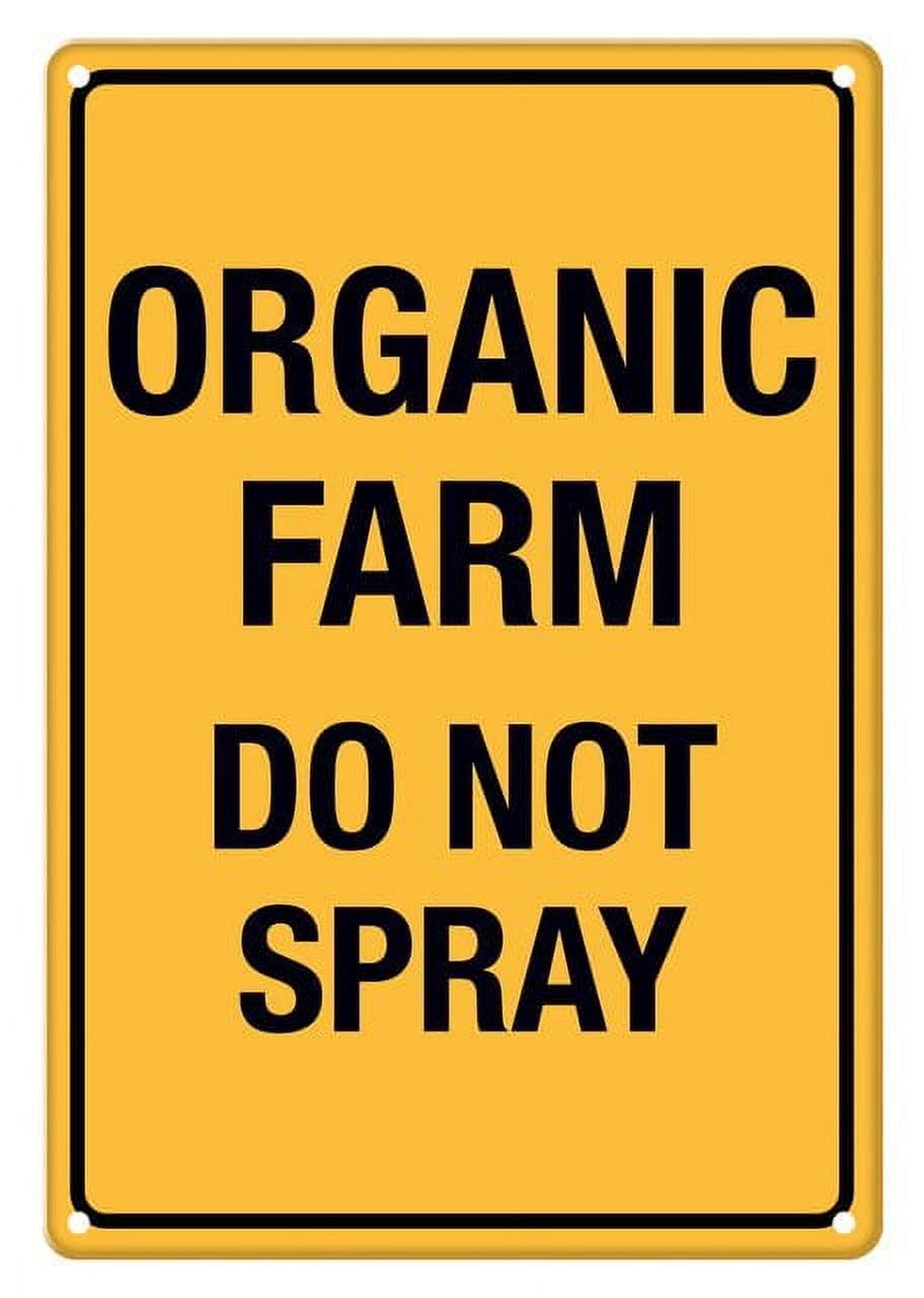 peiyeety Organic Farm DoSpray Aluminum Tin Sign for Home Kitchen Wall Decor 12x16 Inches