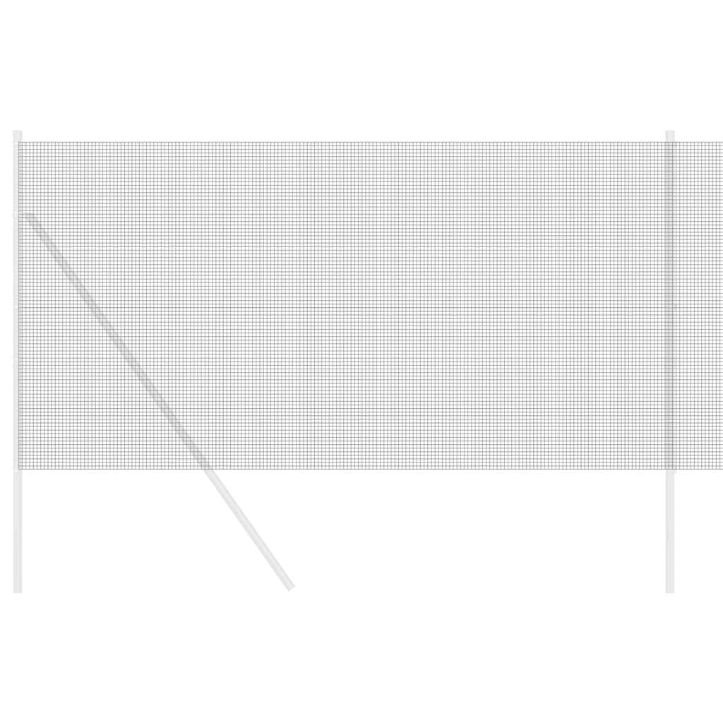 Clôture en fil soudé gris durable 2500 x 120 cm pour jardin terrasse extérieur panneau séparation rigide protection balcon brise vue