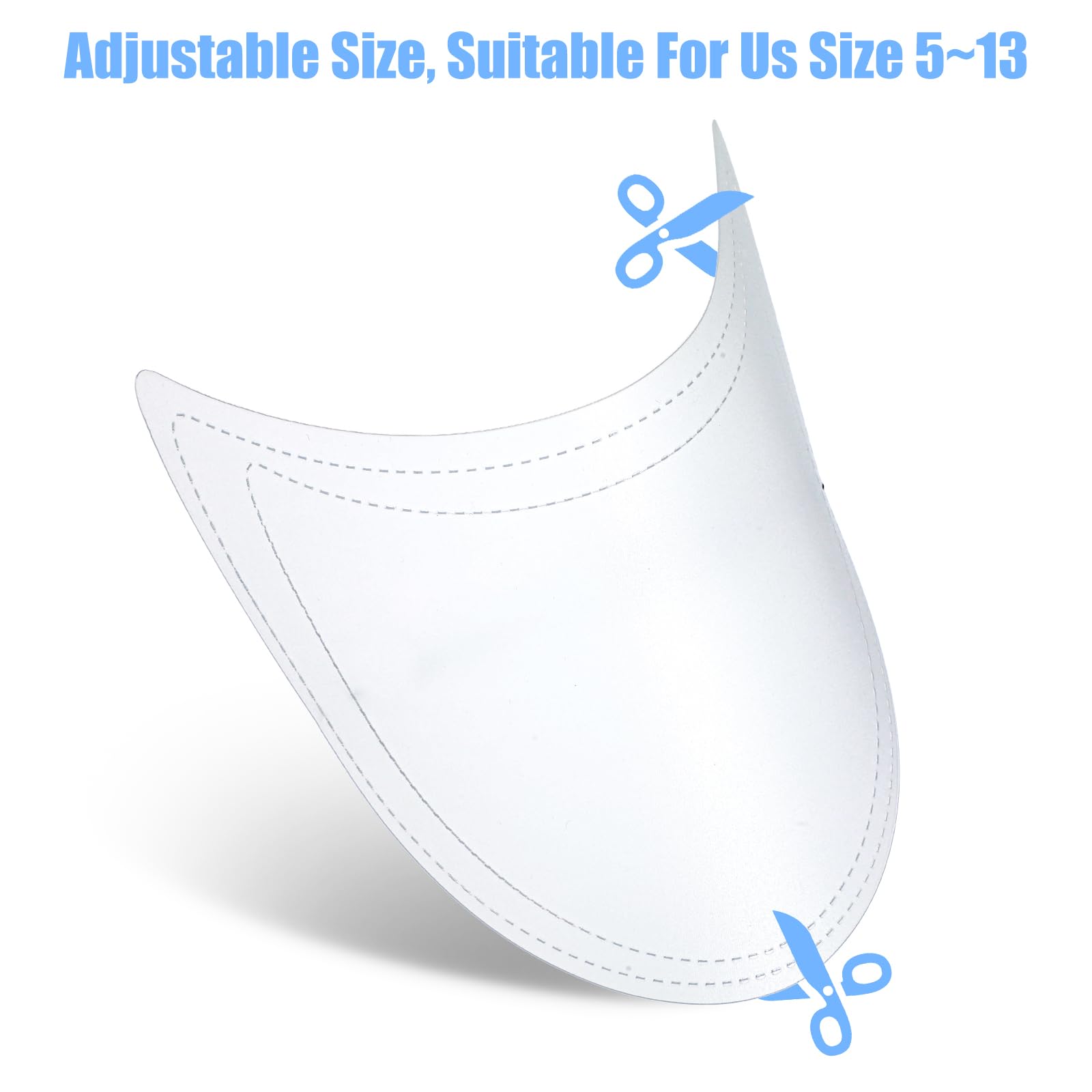 Xinjoduz Lot de 16 embauchoirs à chaussures en plastique pour garder la forme, protecteurs de plis pour homme et femme, support réglable pour chaussures de sport, mules de golf (transparent)