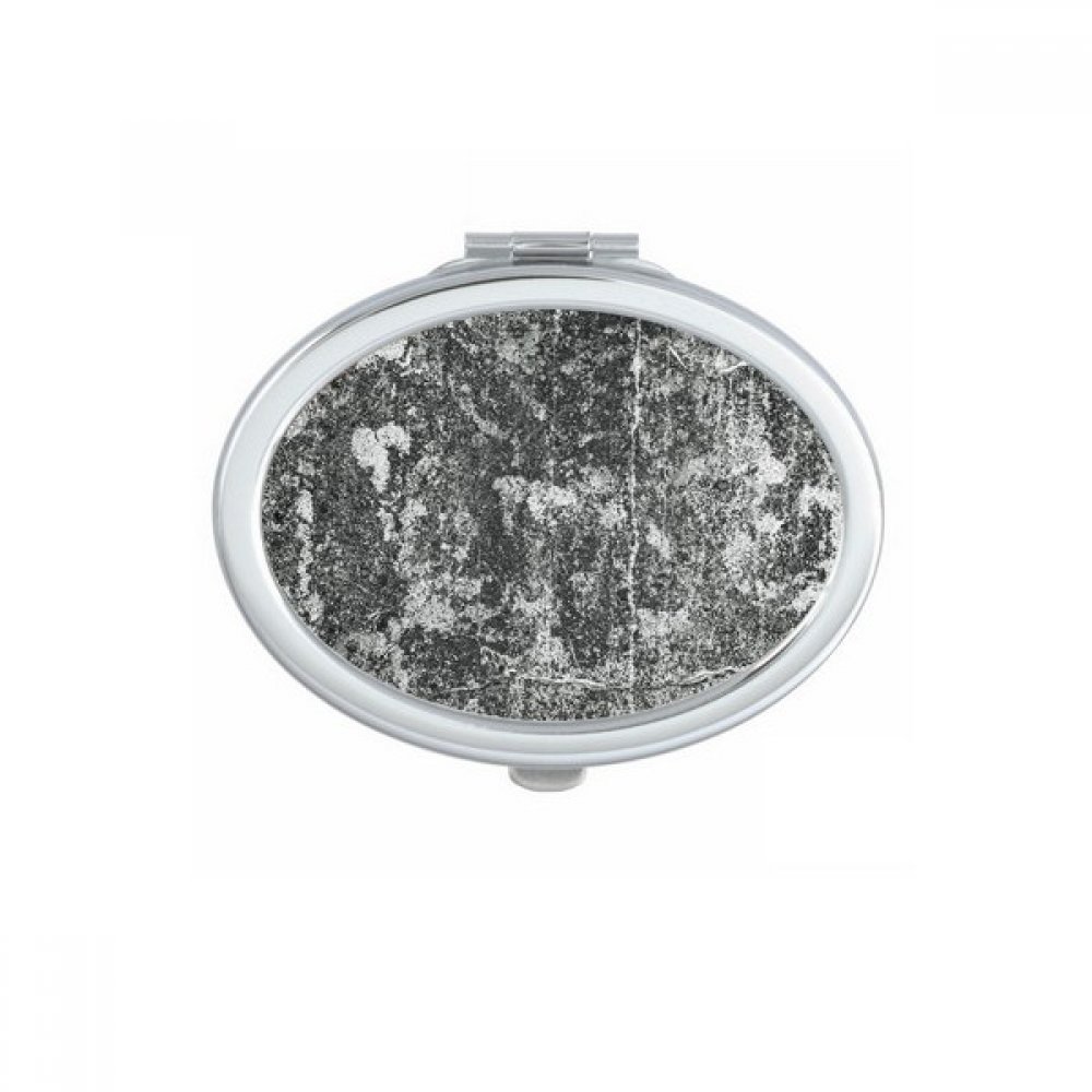 Miroir de maquillage portable en voyage ou au bureau avec design texture pierre