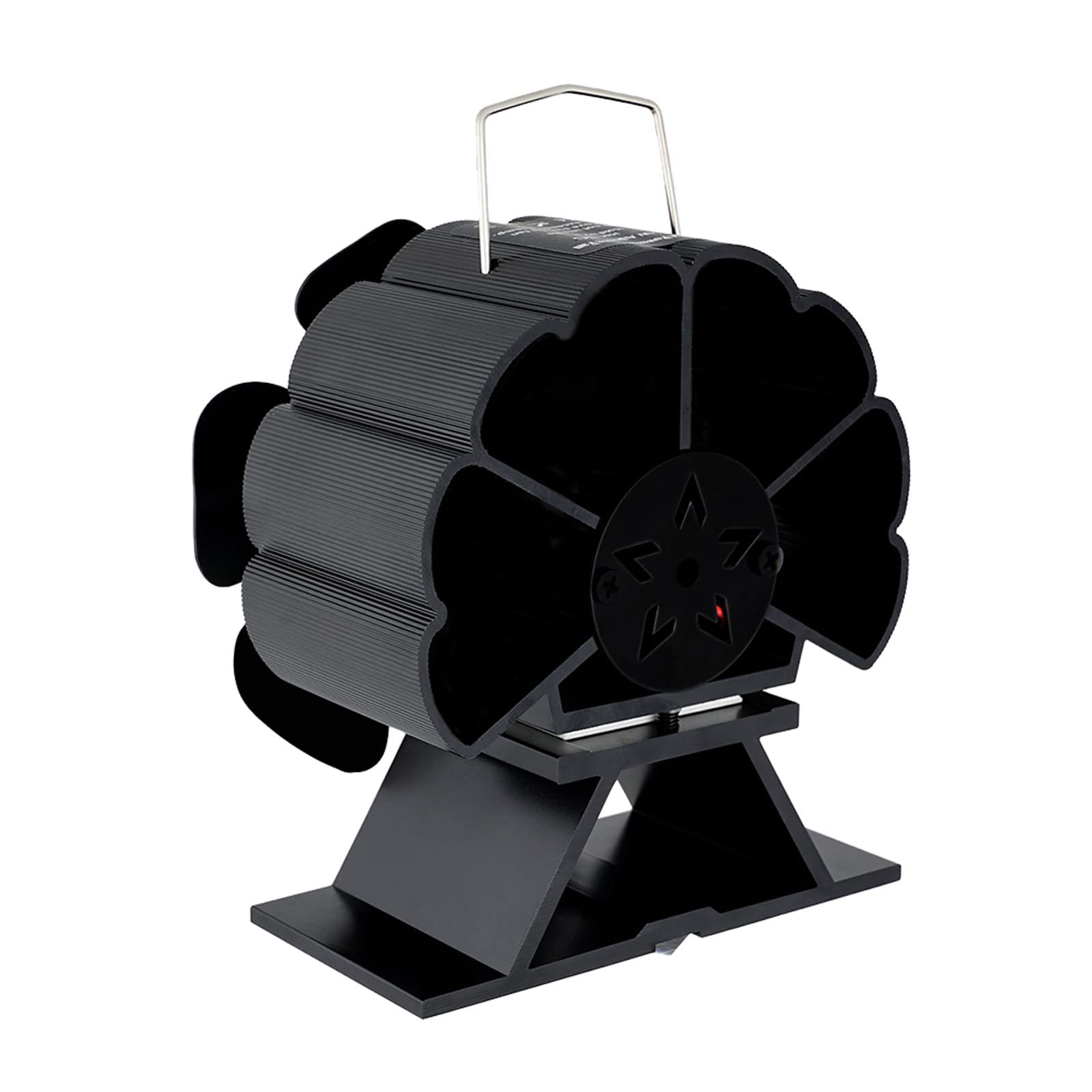 Ventilador De 6 Aspas para Estufa De Leña Negra Komin Log Wood Burner Eco Friendly Quiet Fan Home Efficient Heat Distribution